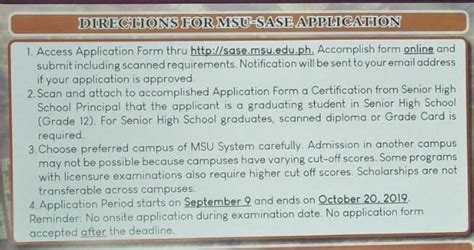sase 2019|Systems Admission and Scholarship Examination (SASE).